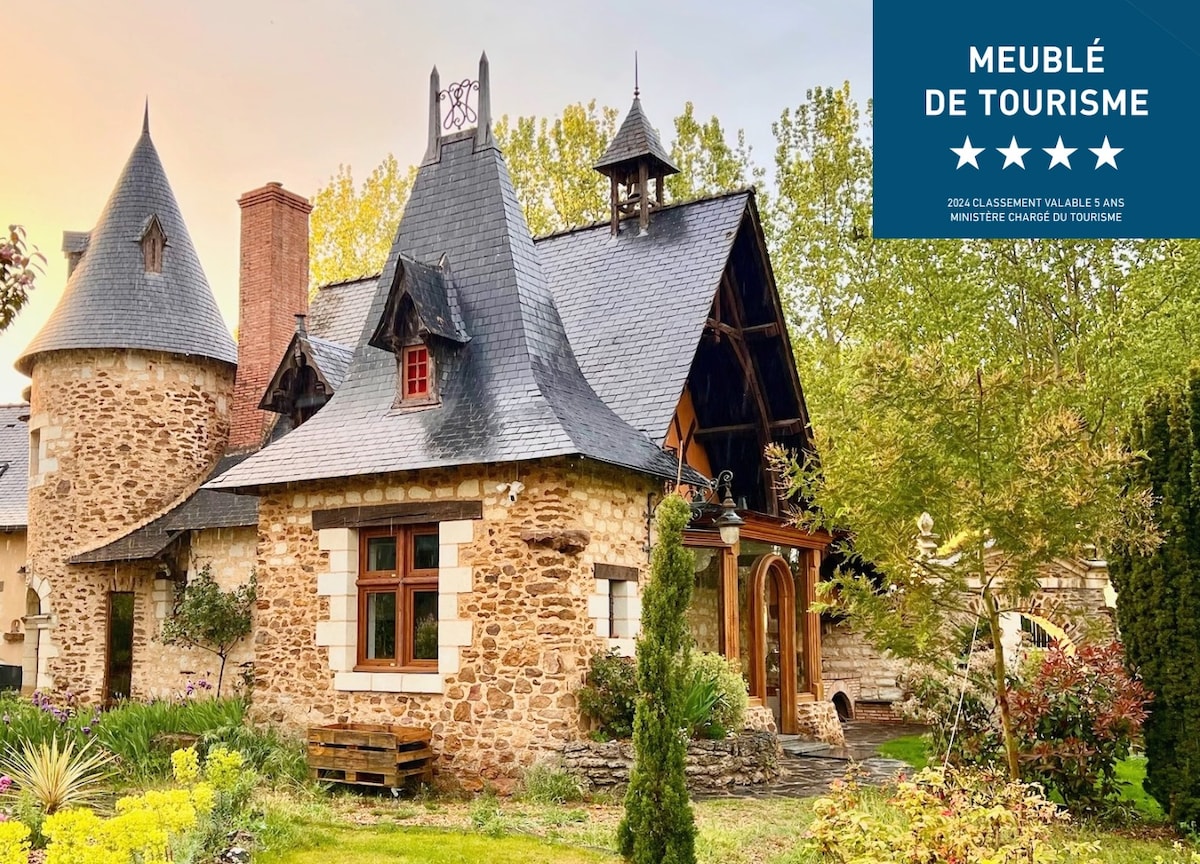 Vue principale du gîte cosy style château